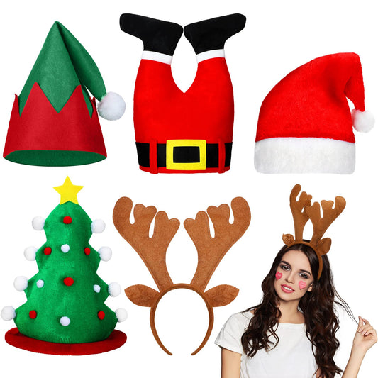 SATINIOR Santa pants design hat for festive cosplay and warmth