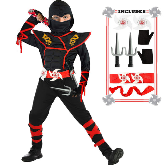 SATKULL Ninja muscle bodysuit for kids, soft fabric and comfortable movement during play