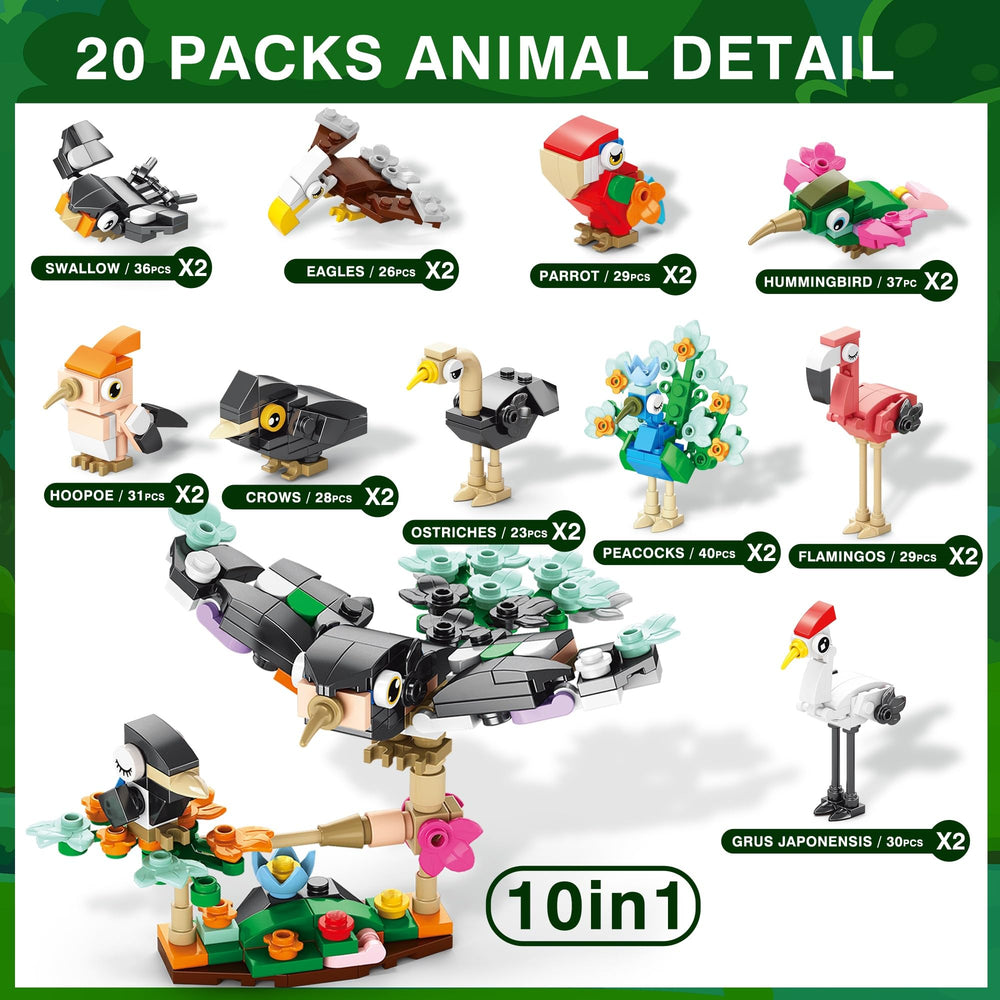 Sawaruita mini bird figures variety boosts imagination and hands-on play.