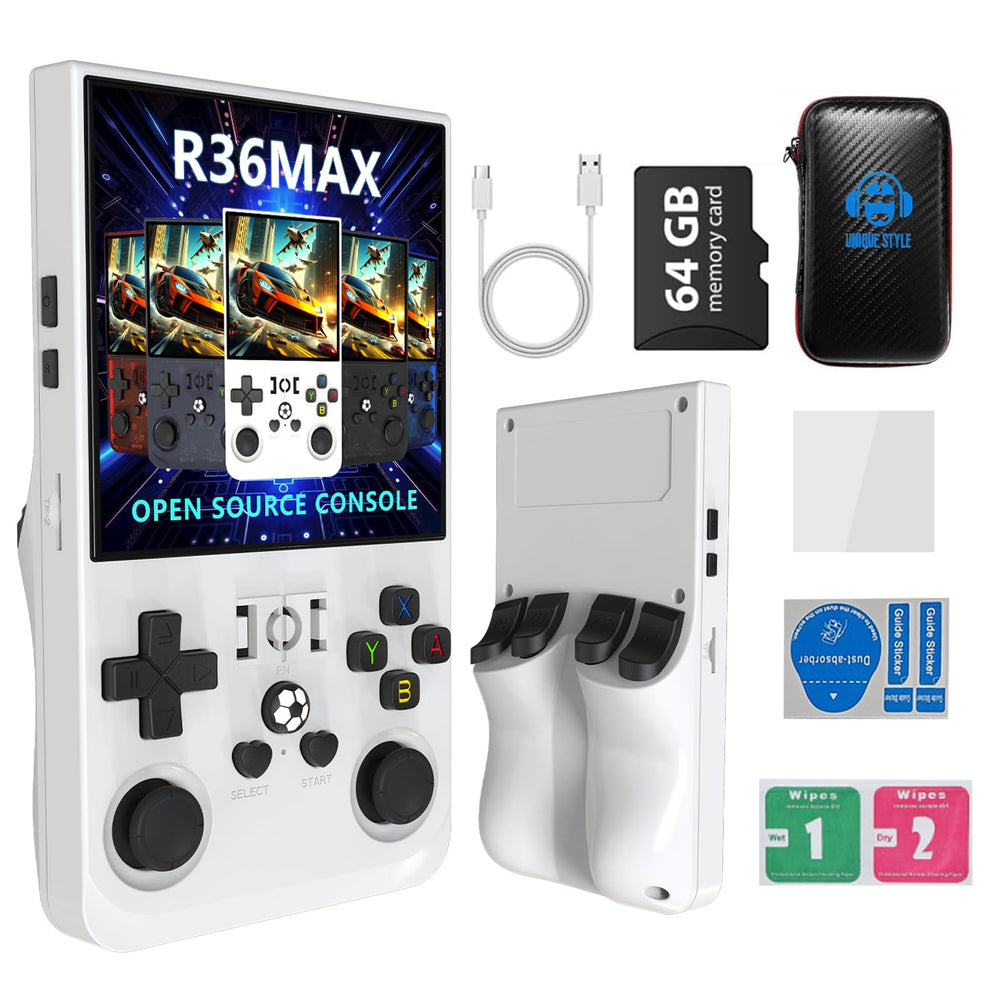 Sawdtones R36MAX with a 4-inch IPS screen for crisp retro visuals on the go.