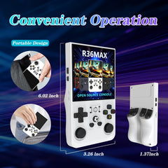Sawdtones R36MAX dual joysticks enable precise control in retro titles.