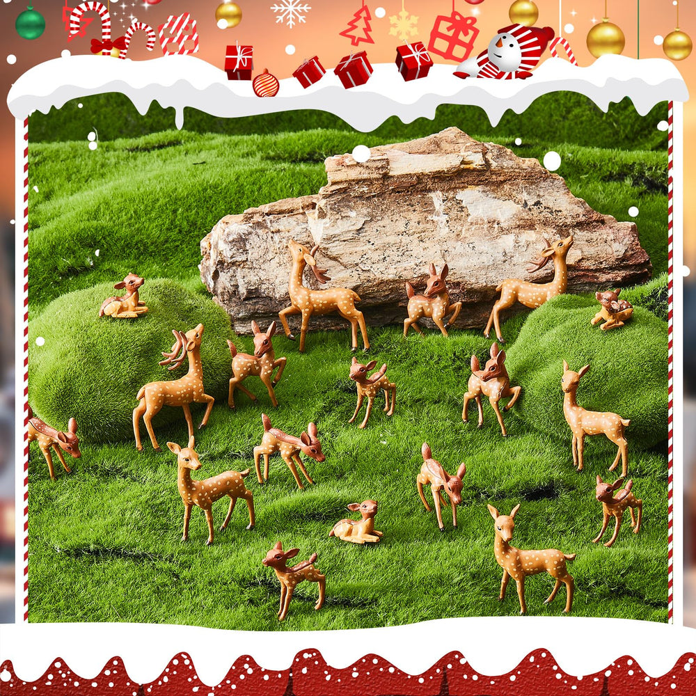 Sawysine deer figures for plant pots and fairy-tale settings
