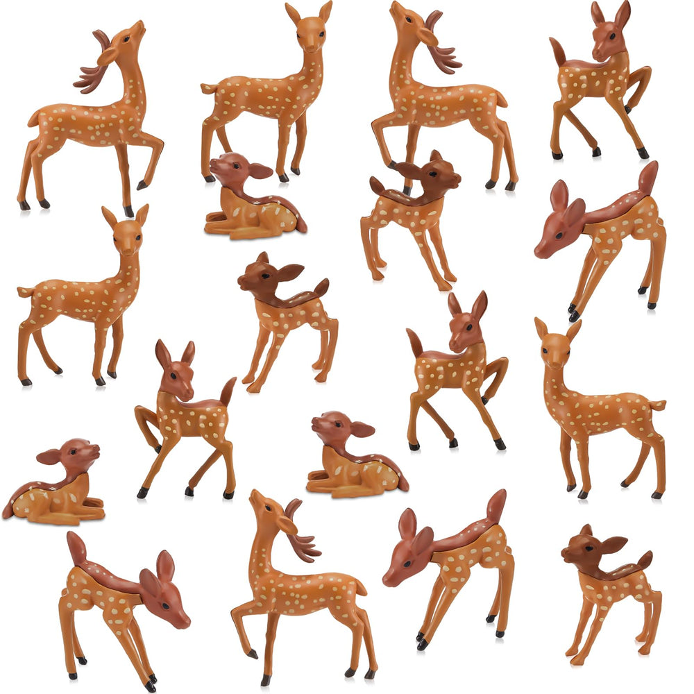 Sawysine deer figurines forest set for garden decor and DIY crafts