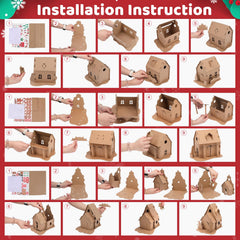 LED light strings in Sayaya kit ready to illuminate gingerbread houses