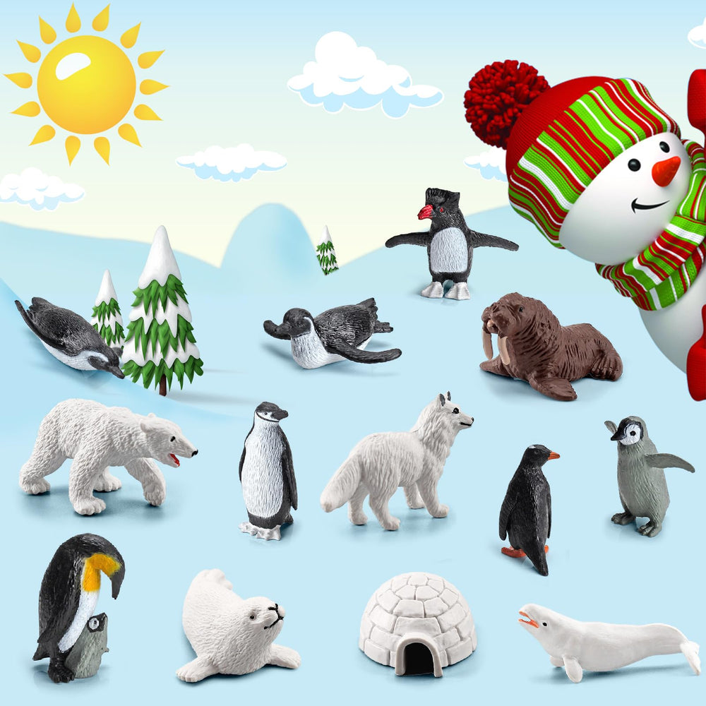 SCAHOW Arctic fox, wolf, and polar bear figurines for storytelling.