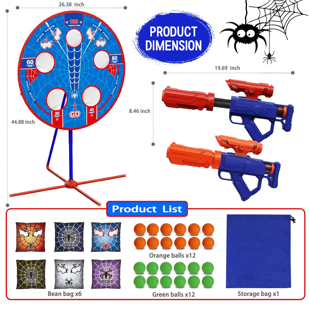 Scarmat Spider Shooting Game compact fold-and-store design saves space