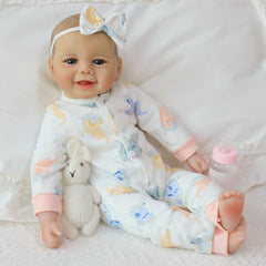 SCOM doll with pillow-soft body for gentle, cozy hugs during playtime
