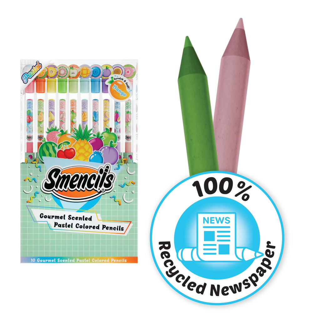 Detail of wooden barrel and sharp tip, pre-sharpened for quick coloring.