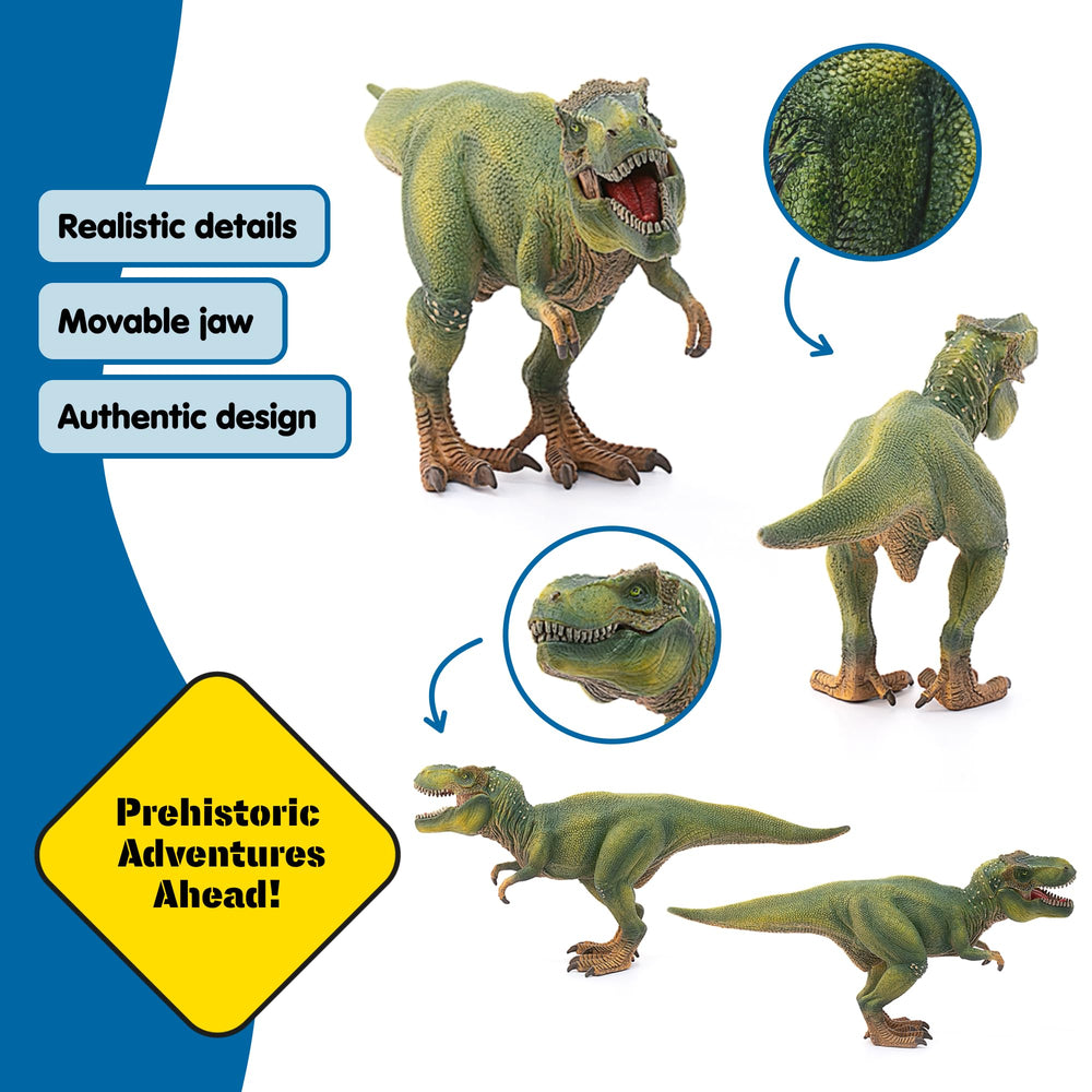 Schleich T-Rex movable jaw enables chomp and roar play