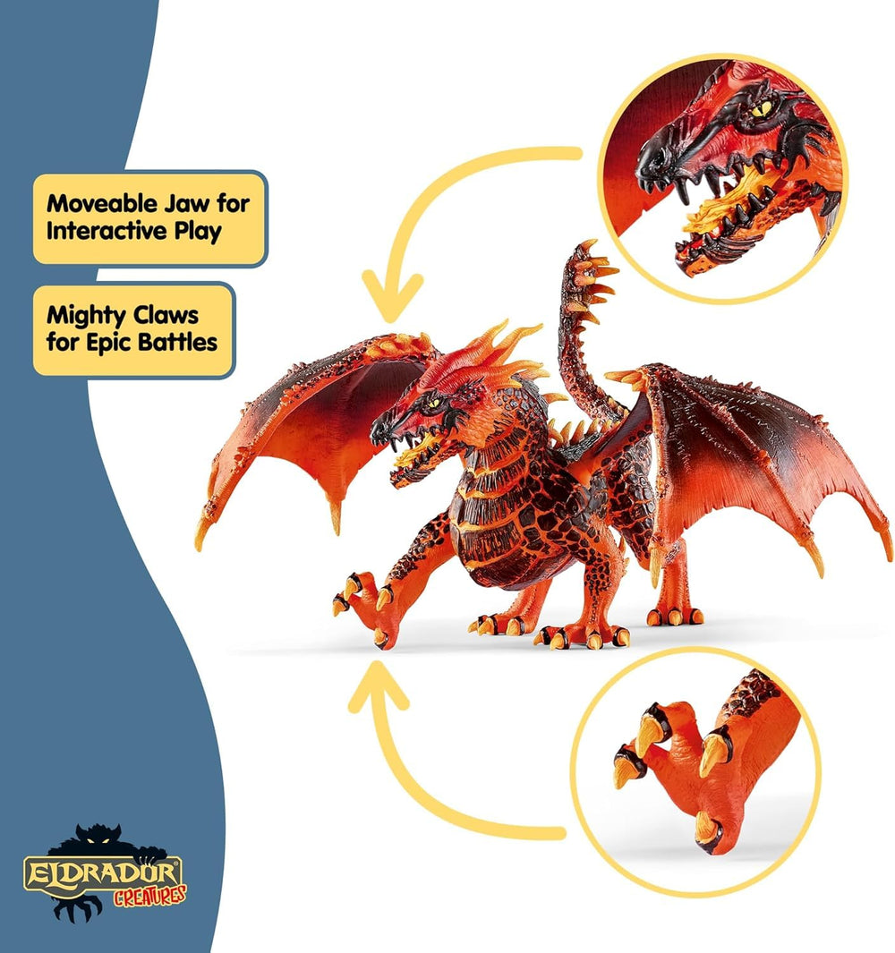Detailed sculpting on the Schleich Eldrador Lava Dragon textures