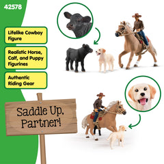 Schleich Farm World Angus calf for herd-building pretend scenes.