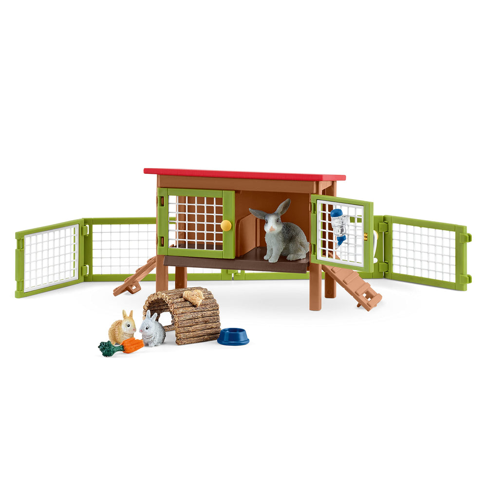 Schleich Farm World rabbit hutch playset with realistic details for imaginative farming play