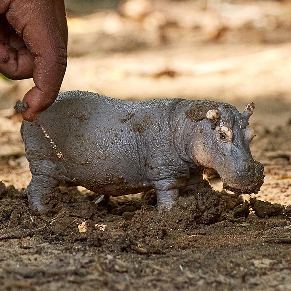 Schleich hippo preschool-friendly design for early play sessions.