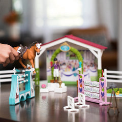 Schleich horse jump obstacle for dynamic pretend competitions.