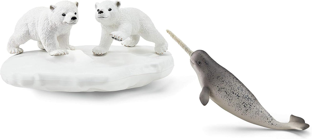 Schleich Polar Playground narwhal figurine enhances Arctic adventures in imaginative play