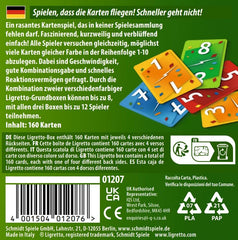 Schmidt Ligretto Green 8-player variant showcases social gatherings.