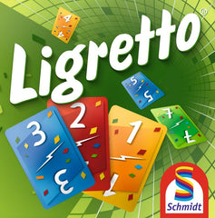 Schmidt Ligretto Green cards laid out by color showcase rapid color-stack triumphs.