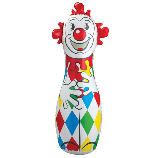 Schylling Classic Clown Bop Bag front view for active play and resilient bounce