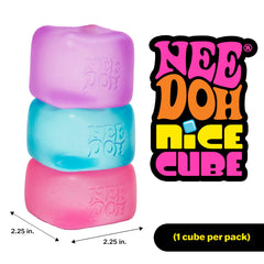 Schylling NeeDoh Nice Cube purple, bright color enhances sensory fun and focus.