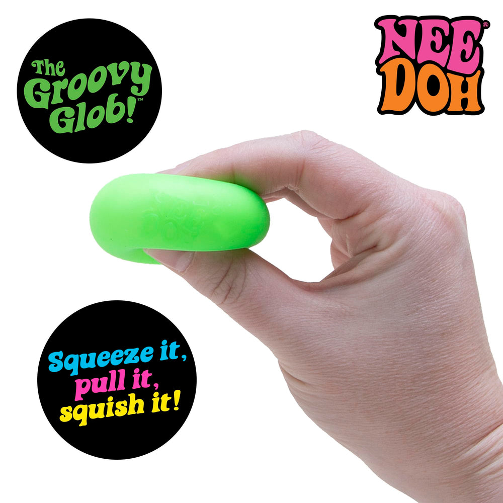 Schylling NeeDoh Nice Ice Baby close shot emphasizes chilly color and tactile fun.