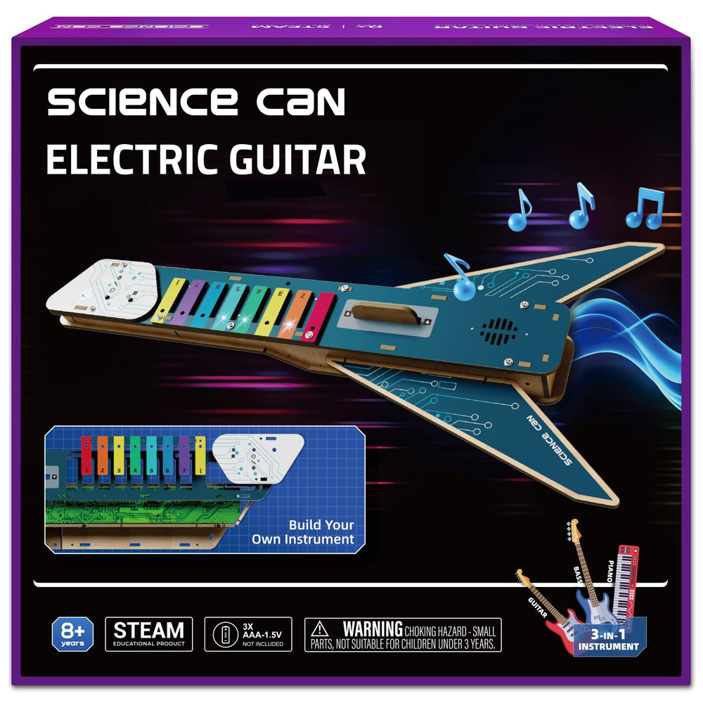 Science Can guitar kit assembly shows beginner-friendly puzzle becoming a playable instrument.