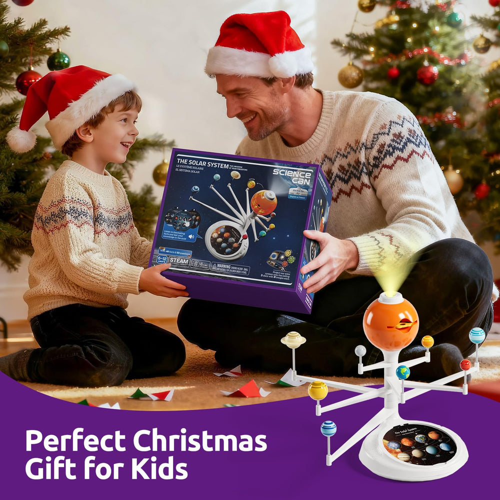 Science Can talking planetarium projector brings eight planets to walls for immersive viewing.