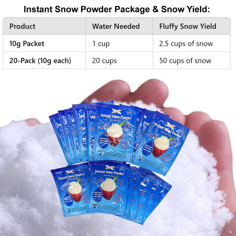 Science Gone Fun instant snow powder outdoors under sunlight for extended play