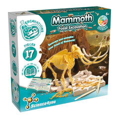 Science4you Mammoth dig block: authentic excavation block for hands-on paleontology learning.