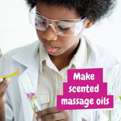 Science4you perfume bottles arranged for easy labeling and mixing.