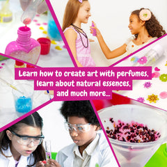 Science4you step-by-step perfume making process demonstrated in photos.