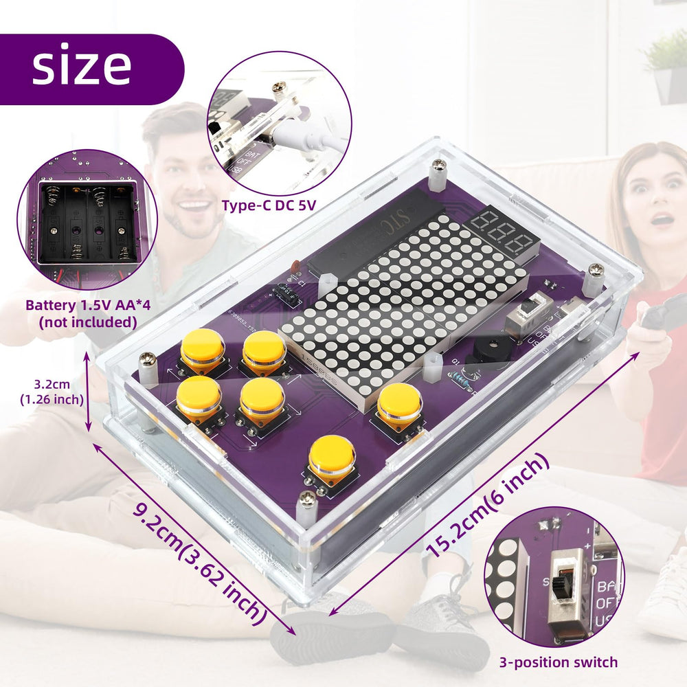 Power options for ScienSta kit include USB-C and batteries for flexible classroom use.
