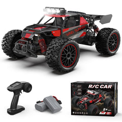 Scientoy 1:14 RC car front view highlighting speed for outdoor racing fun.