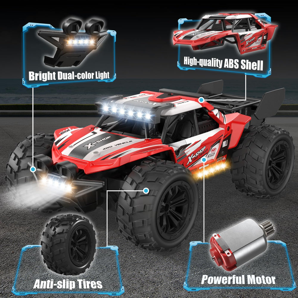 Scientoy 2.4GHz remote provides interference-free control for outdoor races.
