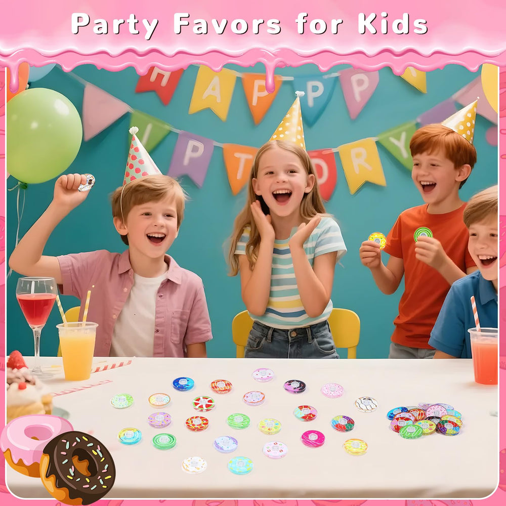 SCIONE Donut mini fidget spinner yellow delivers playful sensory stimulation.