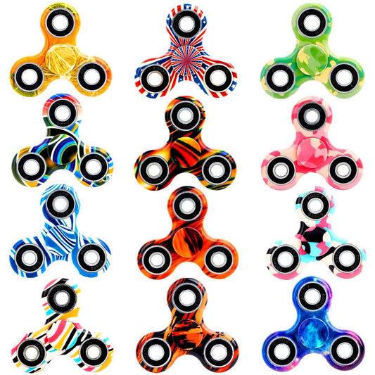 SCIONE fidget spinner pack with pattern for party favors and stress relief.