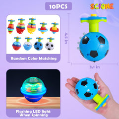 SCIONE LED spin top spring style glows vividly for dim-room fun