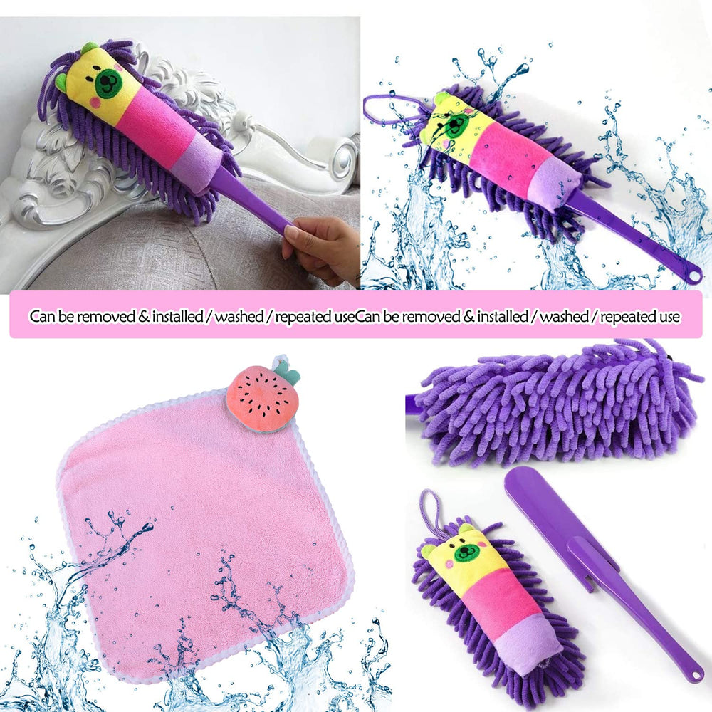 SCKTYZS broom and dustpan in light pink for kids' role play tasks.