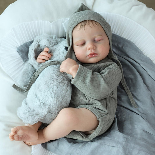SCOM 20-inch reborn doll face with lifelike features for imaginative play