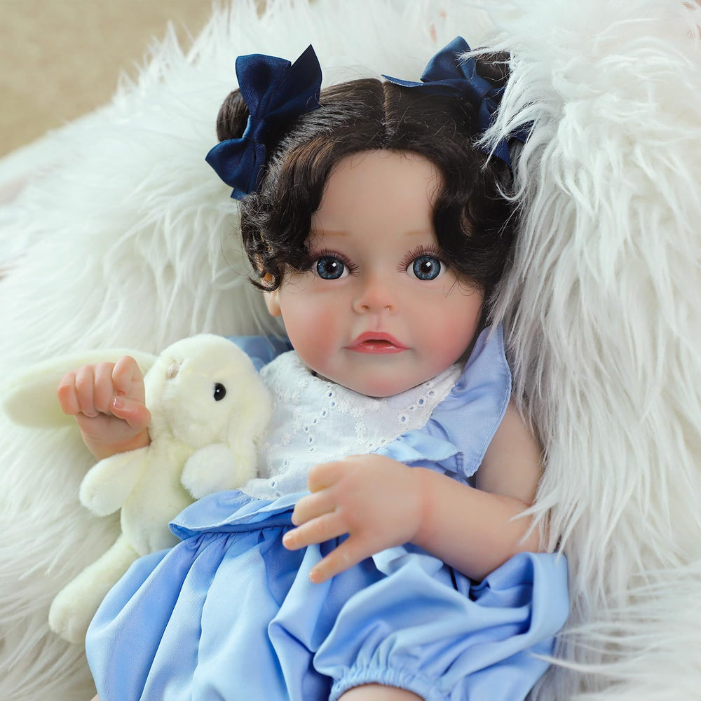 SCOM Reborn doll features hand-rooted hair for styling sessions.