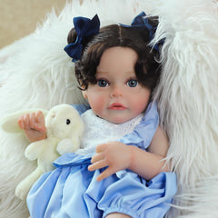 SCOM Reborn doll features hand-rooted hair for styling sessions.