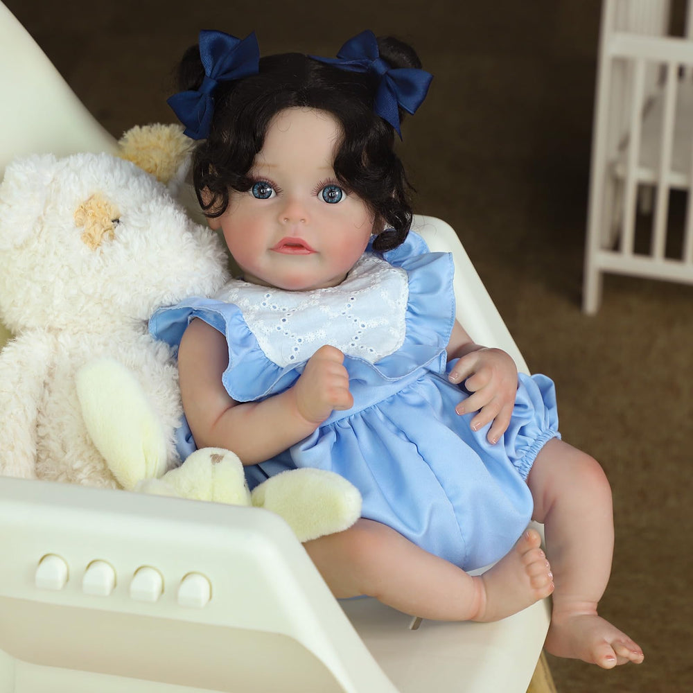 SCOM Reborn doll showcases lifelike facial details and hair texture.