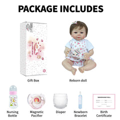 SCOM Reborn Baby Doll in play pose for imaginative scenarios
