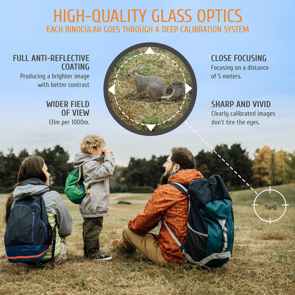 BeBison binoculars feature cushioned eyepieces for comfortable use.
