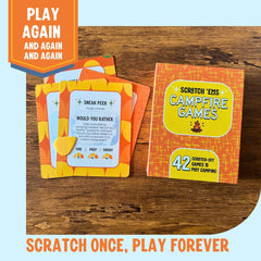 Scratch 'Ems Campfire Games gift pack for campers and families.