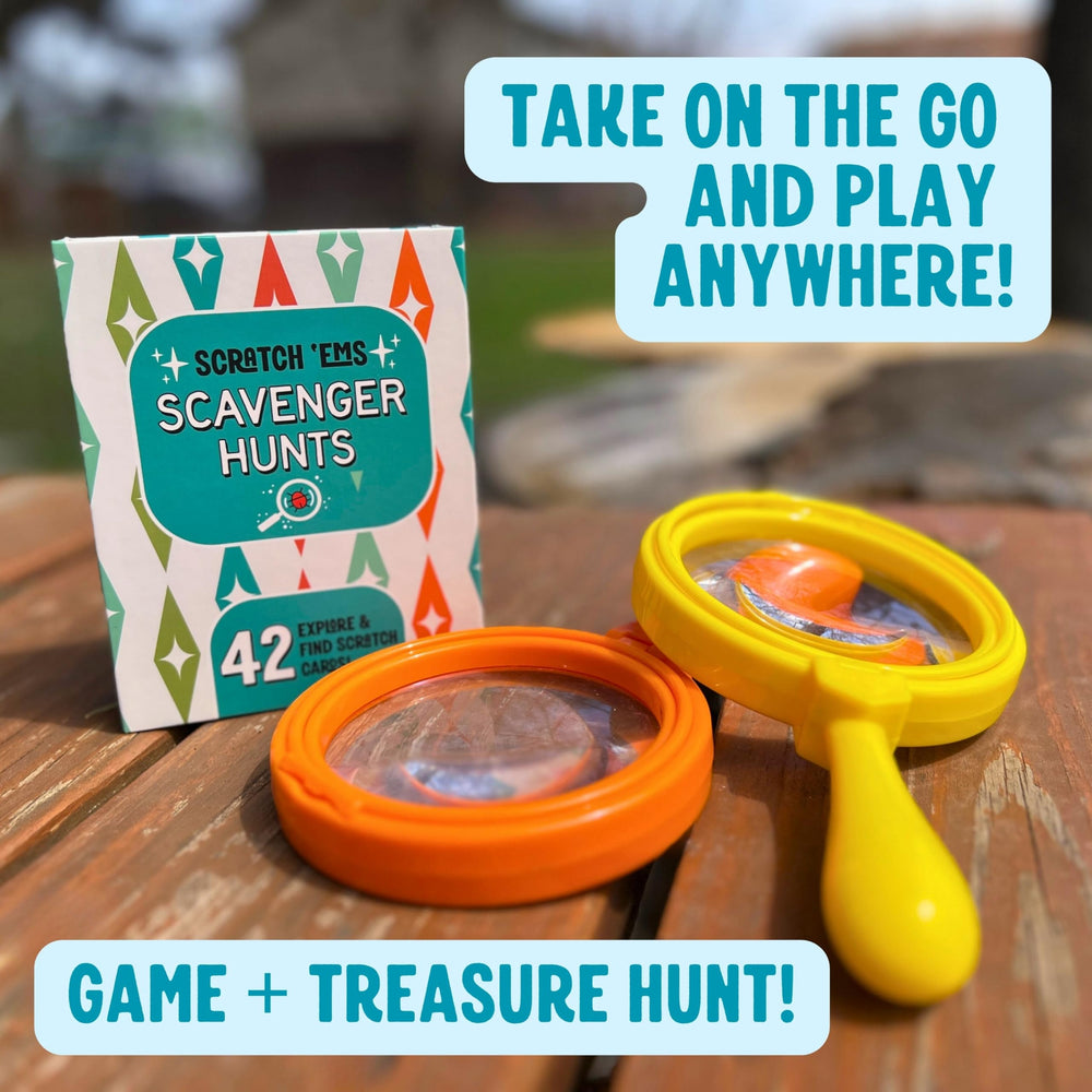 Scratch 'Ems outdoor exploration activity for parks and backyards during all seasons