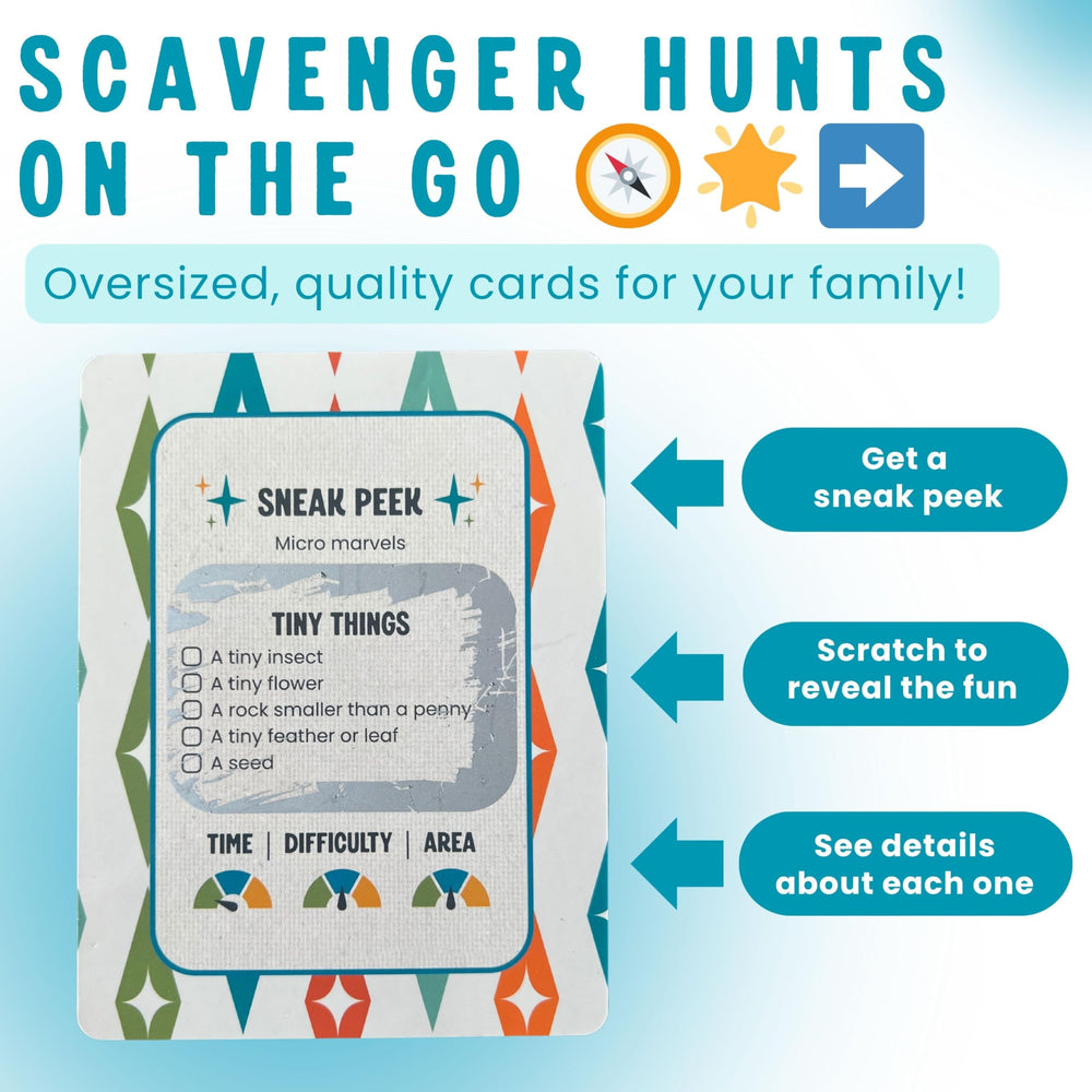 Scratch 'Ems scratch-off adventure card close-up with vintage-inspired artwork for imagination