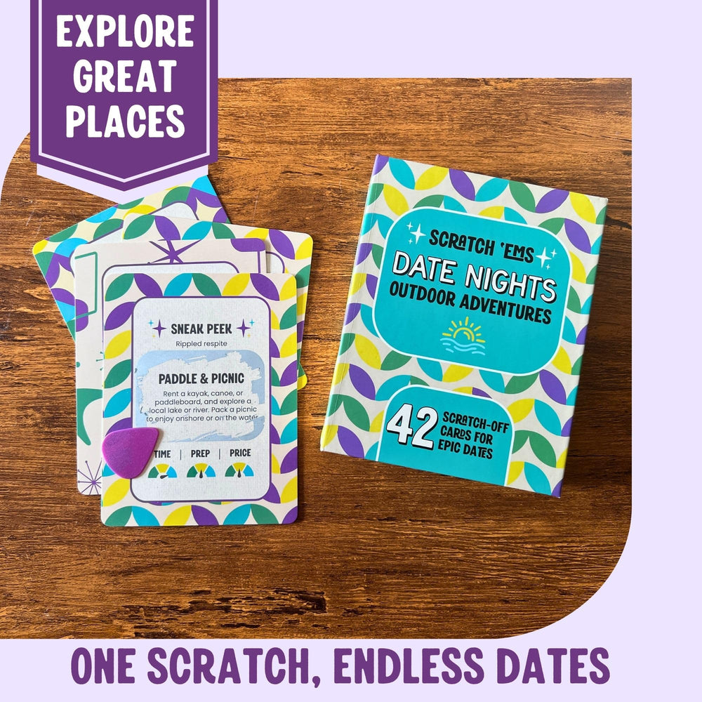 Scratch 'Ems screen-free night ideas encourage unplugged conversations.
