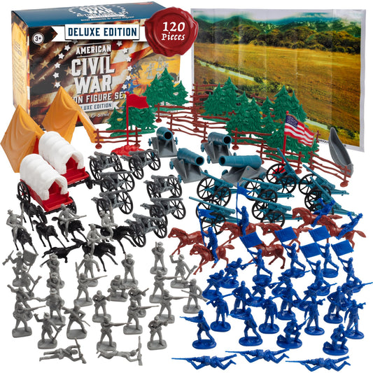 SCS Direct Civil War blue soldiers ready for classroom dioramas.