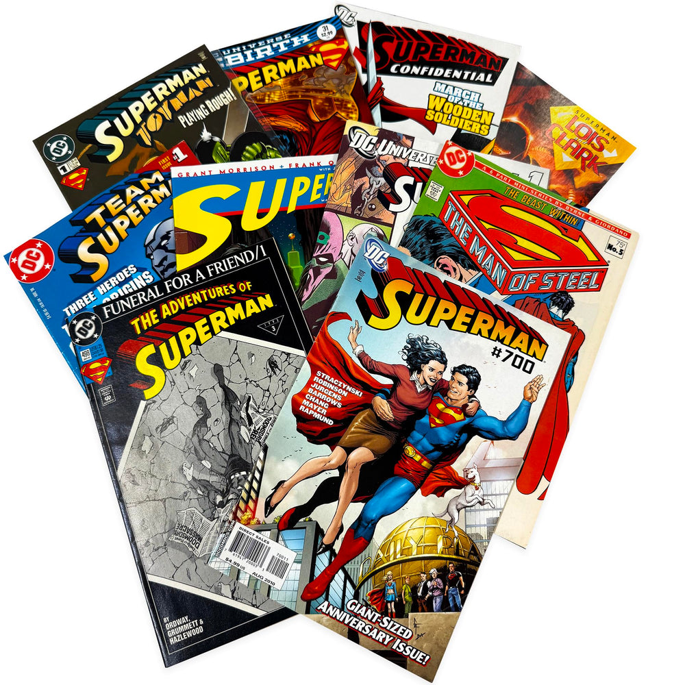 SCS Direct DC Superman Value Pack cover showcases bold hero artwork for collectors and kids, a gift option.