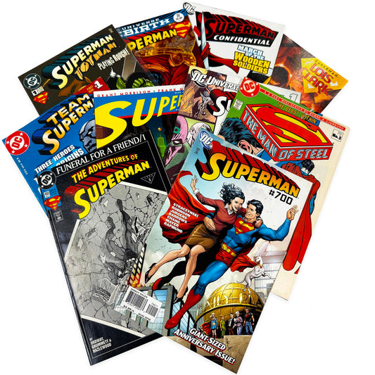 SCS Direct DC Superman Value Pack cover showcases bold hero artwork for collectors and kids, a gift option.